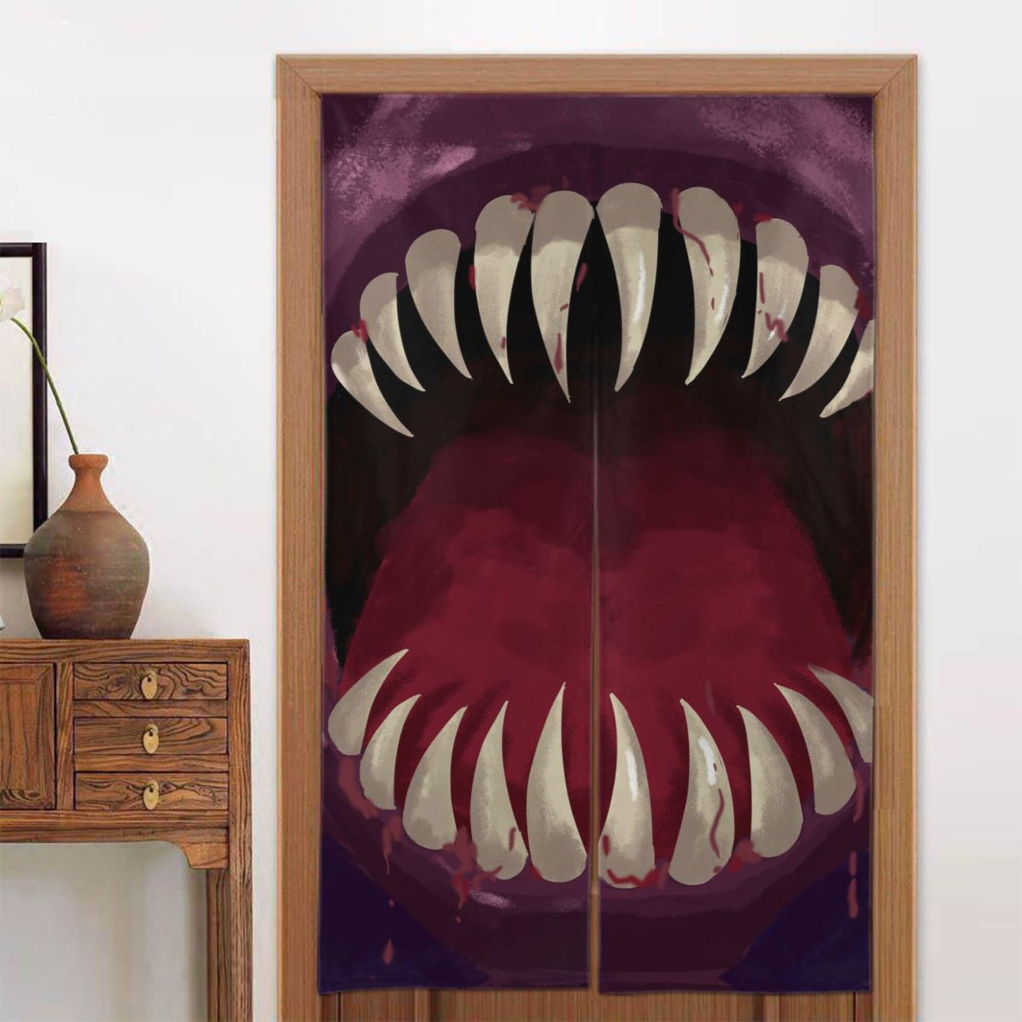 Amazon.com: Big Mouth Monster Noren Door Curtain, Scary Devil